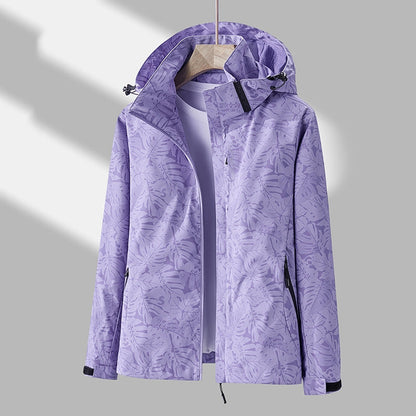 Emmaline - Trendige bedruckte Damen-Outdoor-Jacke mit Kapuze