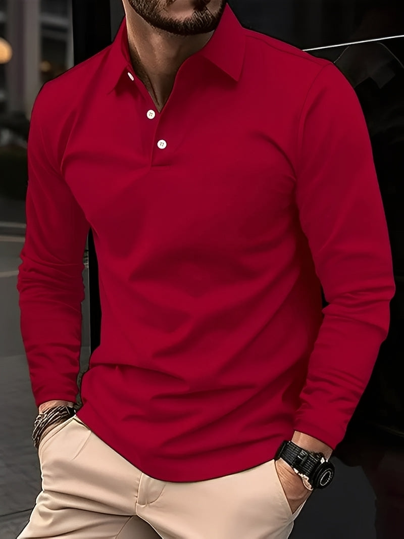 Burton - Klassisches Herren-Poloshirt mit langen Ärmeln