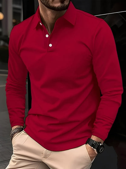 Burton - Klassisches Herren-Poloshirt mit langen Ärmeln