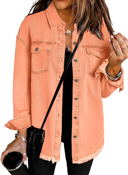 Deborah - Damen-Jeansjacke aus leichtem, gewaschenem Stoff