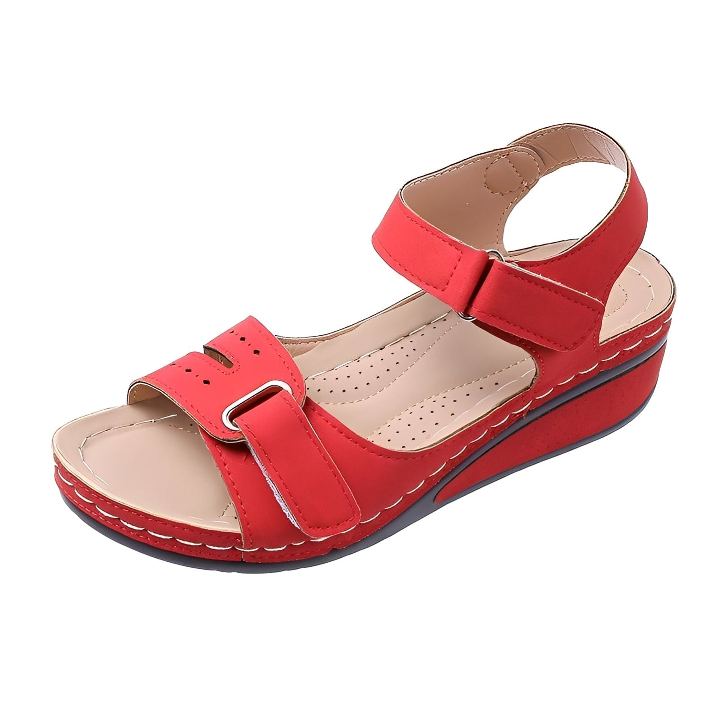 Marissa - Komfortable Damensandalen mit Plateausohle und Riemen
