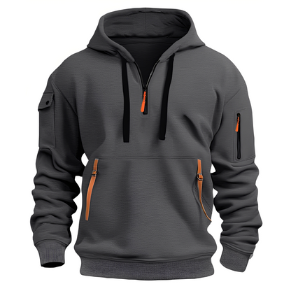 Norton - Stilvoller Herren-Hoodie mit halbem Reißverschluss