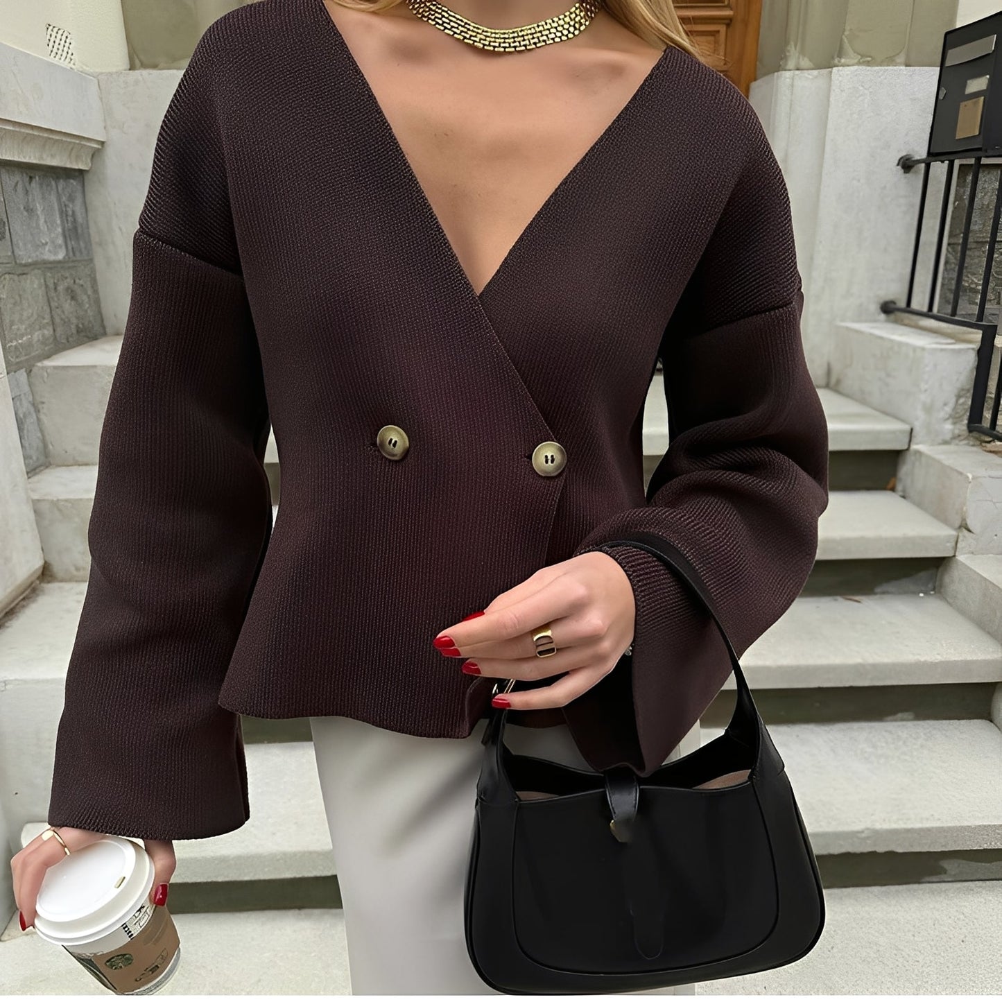 Anjelica - Eleganter, lässiger Damen-Cardigan aus Strick