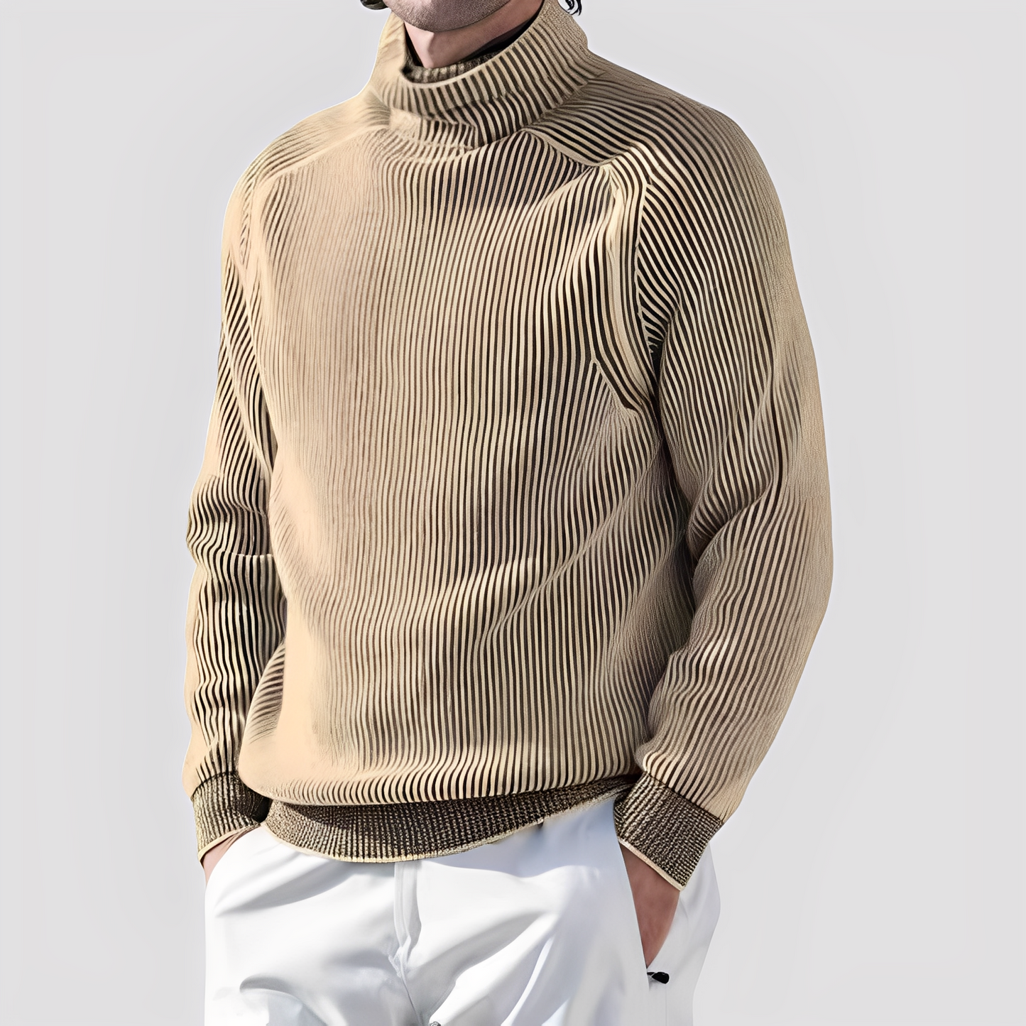 Chadwick - Stilvoller, warmer Rollkragenpullover für Herren aus Wolle