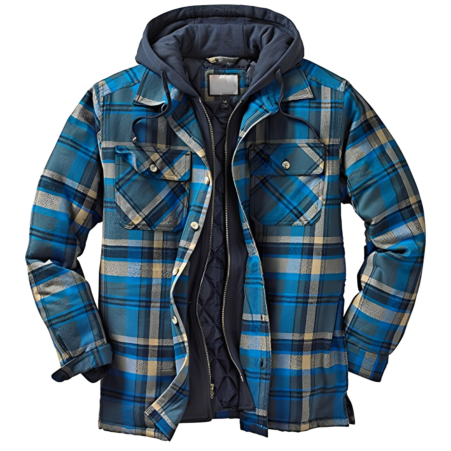 Flynn - Herrenjacke mit Kapuze im traditionellen Karomuster