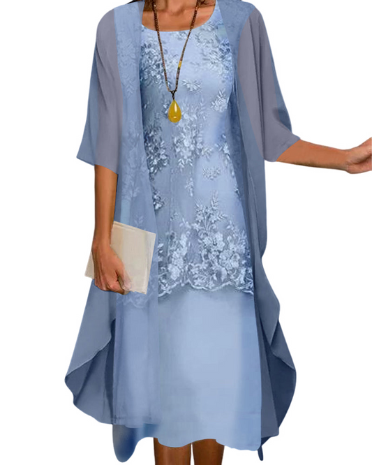 Nevaeh - Elegantes zweiteiliges Chiffonkleid