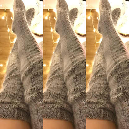Hailee - Weiche, gestrickte Overknee-Socken für Damen