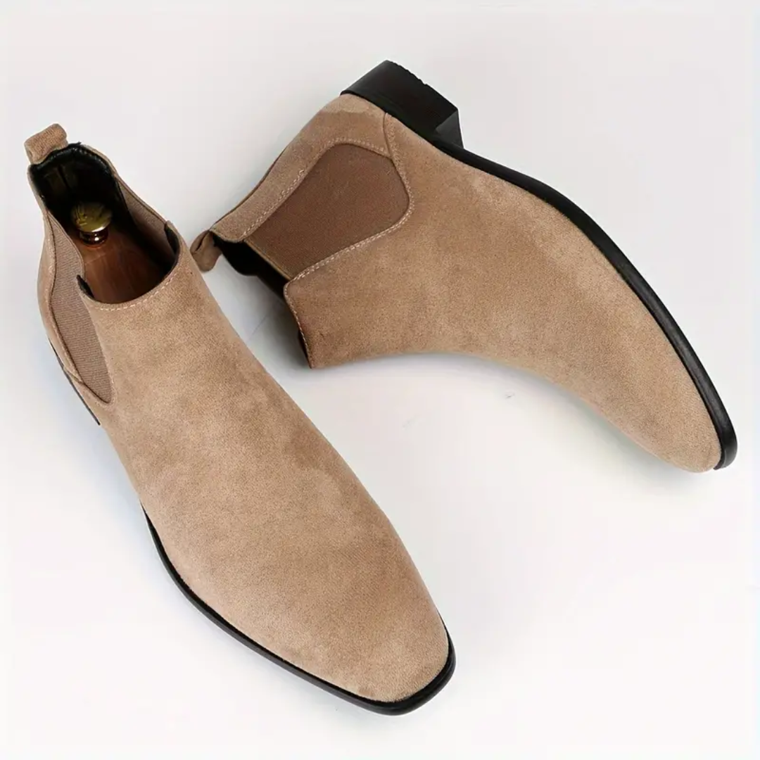 Dario – Chelsea-Stiefel aus Echtem Leder mit Niedrigem Absatz