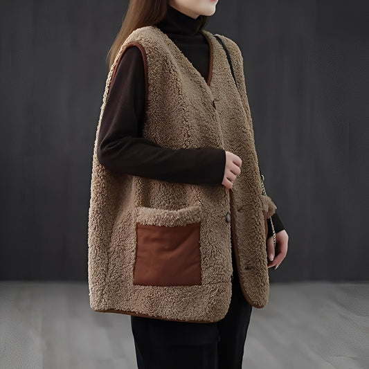 Emerie - Bequeme, warme Damenweste mit Taschen