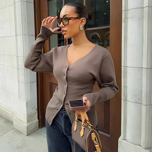 Deziree - Eleganter, eng geschnittener Damen-Cardigan-Mantel
