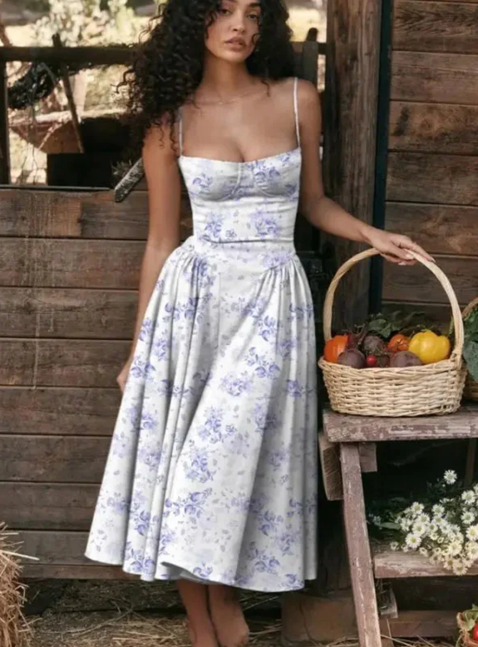 Chloe – Sommerkleid mit V-Kragen für Damen