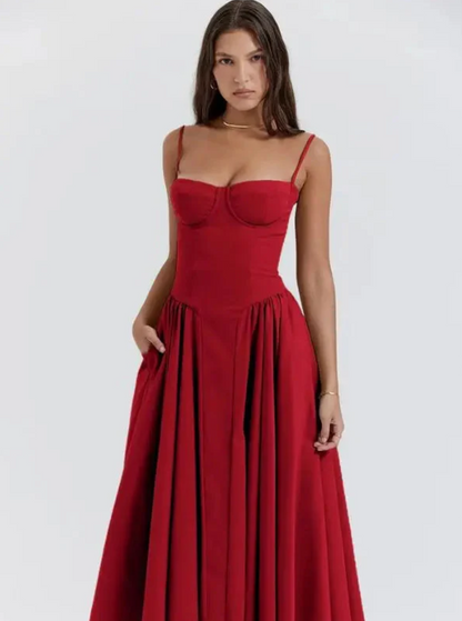 Chloe – Sommerkleid mit V-Kragen für Damen