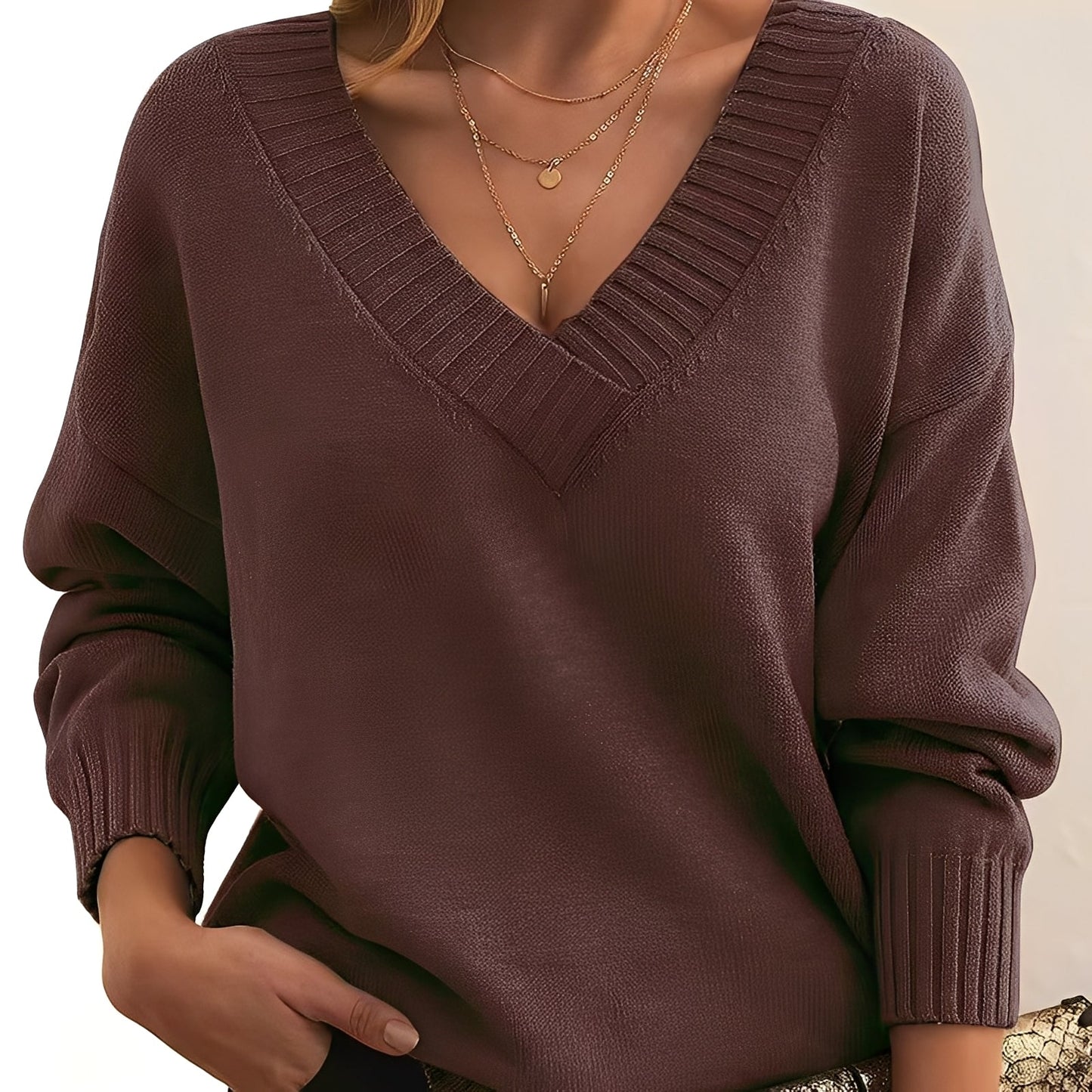 Merideth - Einfacher und vielseitiger Pullover für Damen