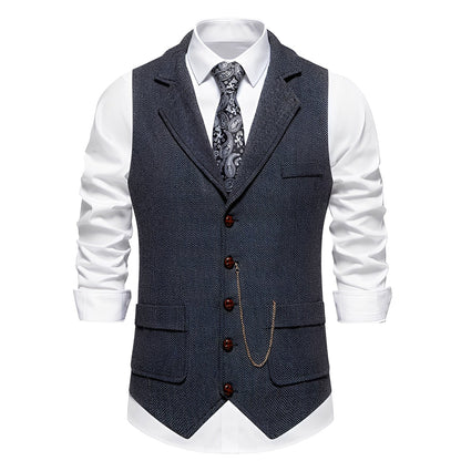 Luther - Traditionelle Herrenweste im Fischgrätenstil