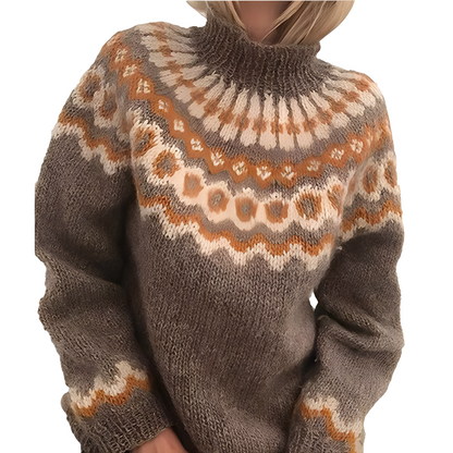 Charlee - Warmer, weiter geschnittener Damen-Rollkragenpulli