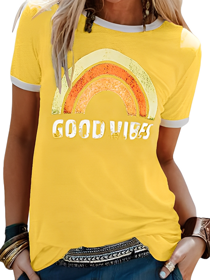 Daria - Schlichtes Shirt mit fröhlichem Design für Damen