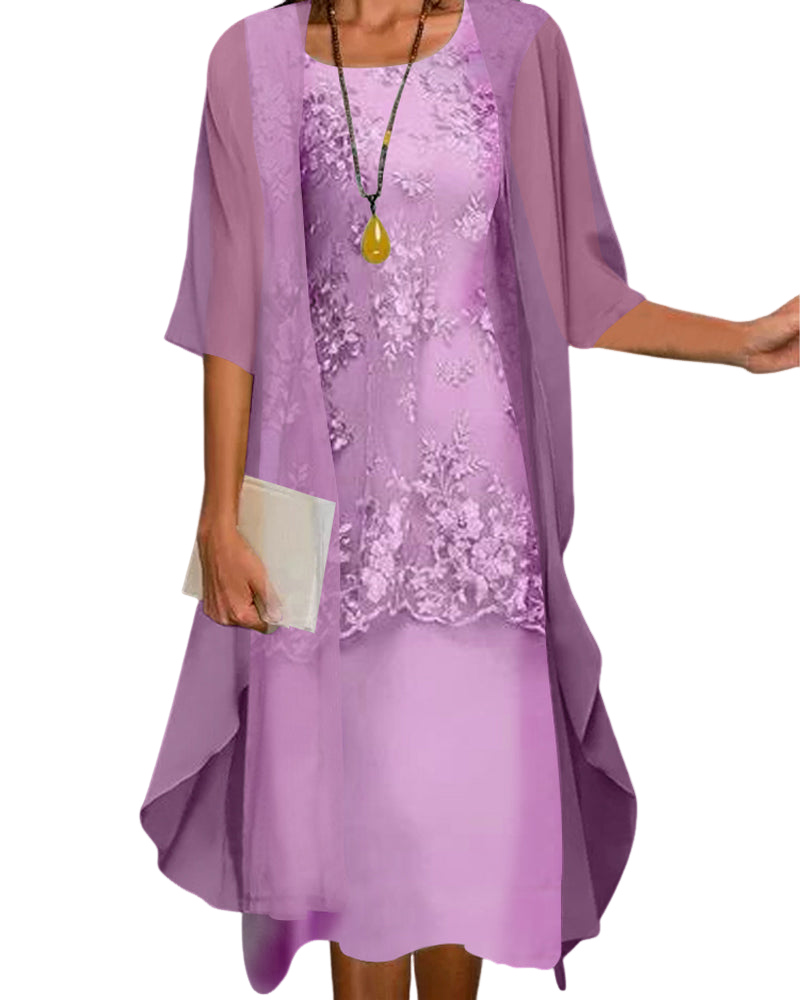 Nevaeh - Elegantes zweiteiliges Chiffonkleid