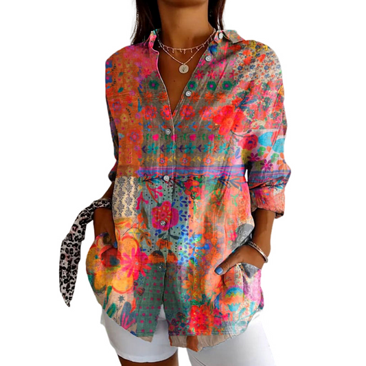 Anna – Elegante Bluse mit Blumendetail