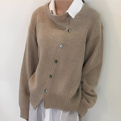 Arianna - Locker sitzende Kaschmirjacke mit Knöpfen für Damen