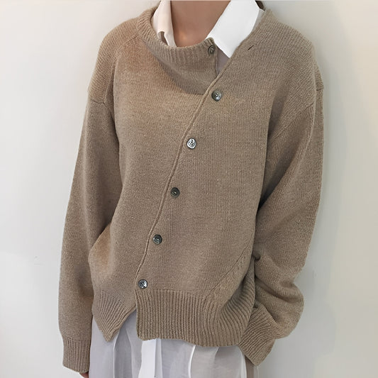 Arianna - Locker sitzende Kaschmirjacke mit Knöpfen für Damen