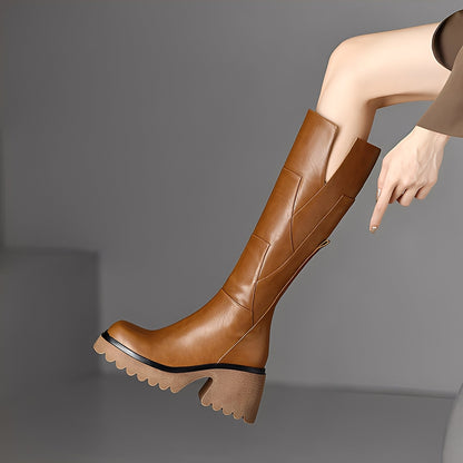 Madelaine - Bequeme und robuste Lederstiefel mit Reißverschluss für Damen