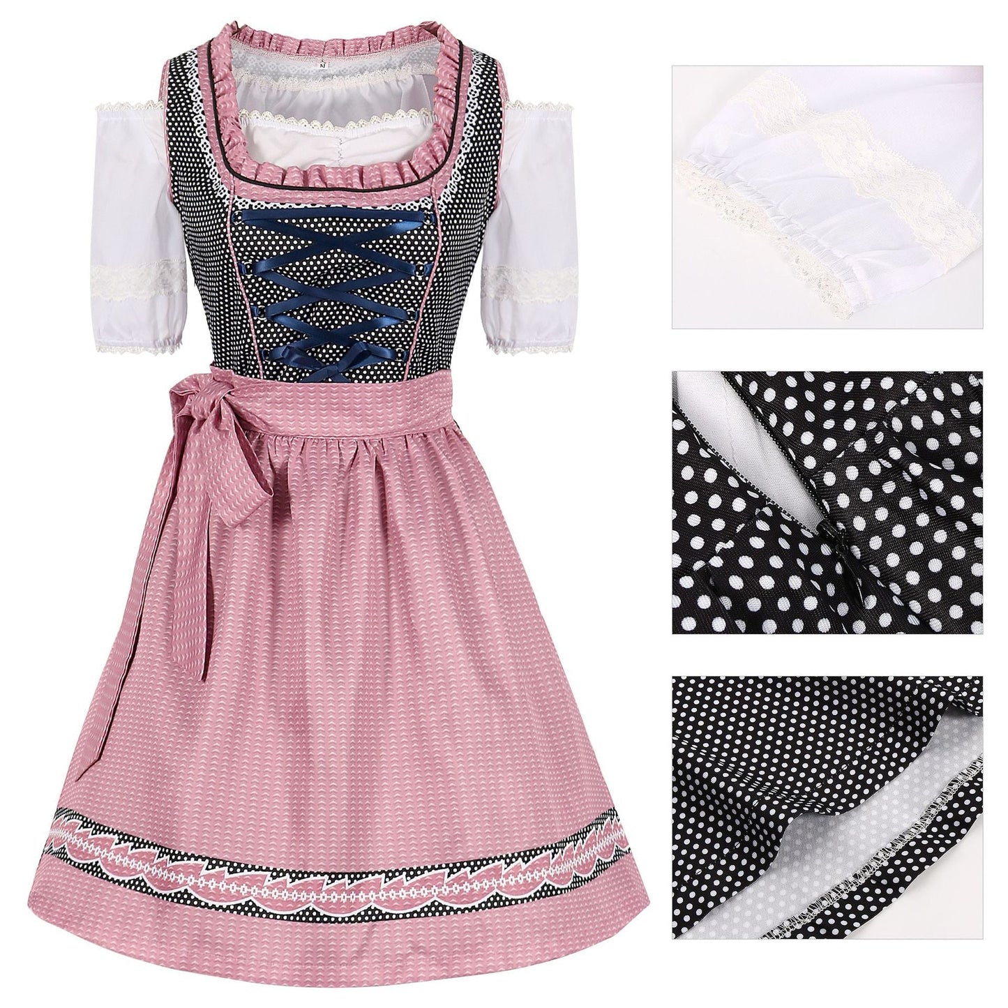 Velda - Klassisches Oktoberfestkleid mit Trägern für Frauen