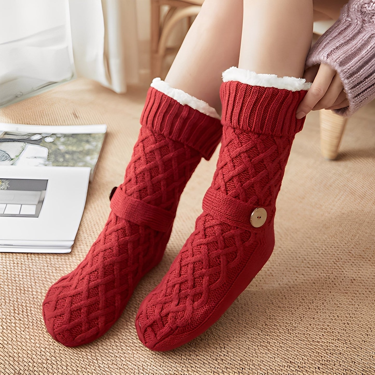 Lavina - Elegante Wollsocken mit Fleece-Futter für Frauen