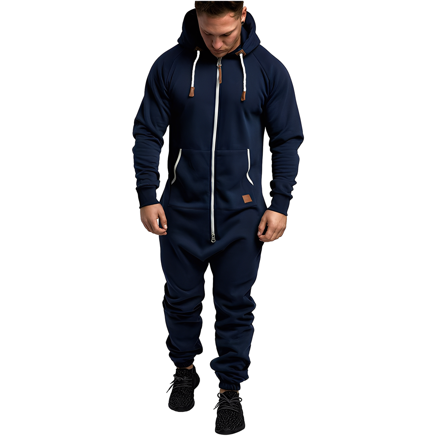 Benson - Bequemer Herren-Fleece-Overall mit Kapuze