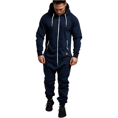 Benson - Bequemer Herren-Fleece-Overall mit Kapuze
