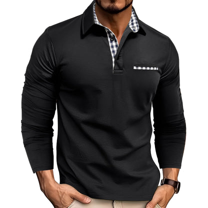 Rupert - Lässig Langarm-Poloshirt für Männer