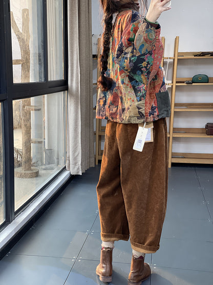 Charisse - Traditioneller Damenmantel mit ethnischem Muster und Taschen