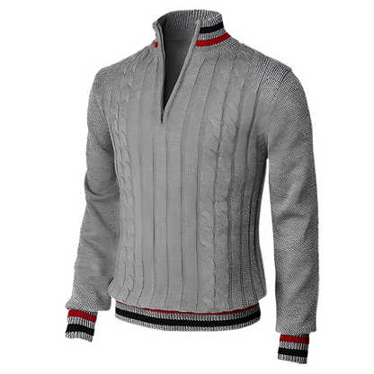 Derick - Moderner Herrenpullover mit Reißverschluss