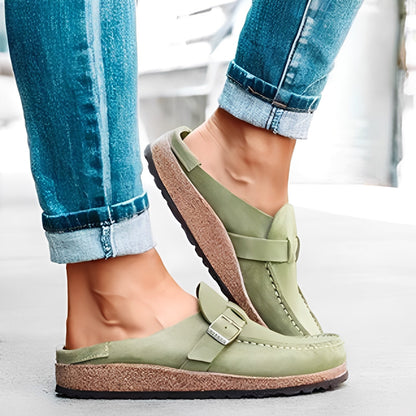 Briana - Damen Slip-On-Sandalen mit Riemen und Komfort