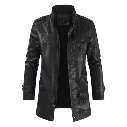 Howard - Herren Vintage-Leder-Trenchcoat