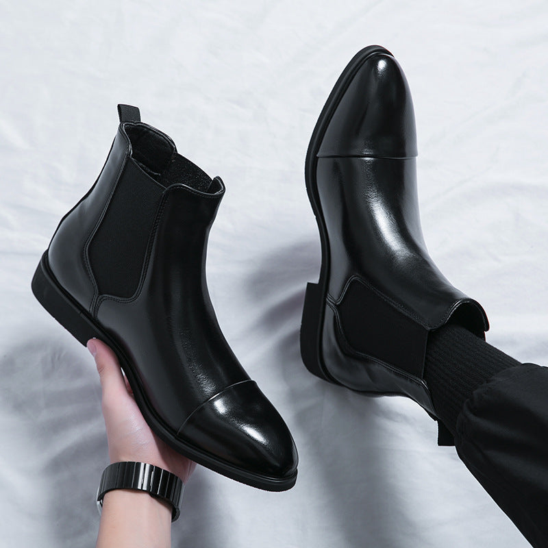 Kennith - Bequeme und elegante Chelsea-Lederstiefel für Herren