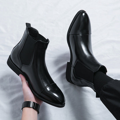 Kennith - Bequeme und elegante Chelsea-Lederstiefel für Herren