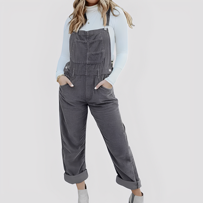 Mildred - Weite, klassische Damenjeans-Latzhose