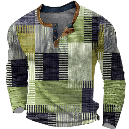 Brennan - Bequemes, bedrucktes Langarmshirt für Herren