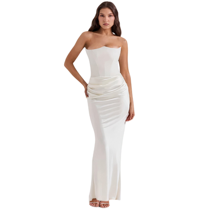 Elisabeth – Schulterfreies Maxikleid für elegante Auftritte