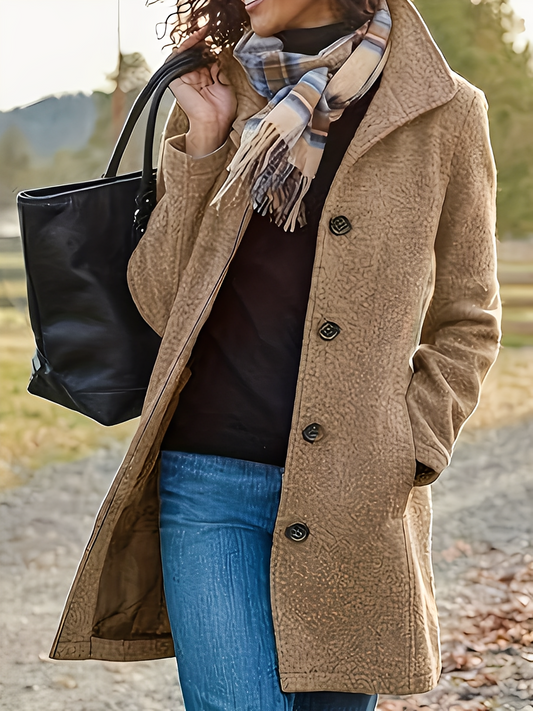 Jaclyn - Moderner und wandelbarer Damen-Tweedmantel