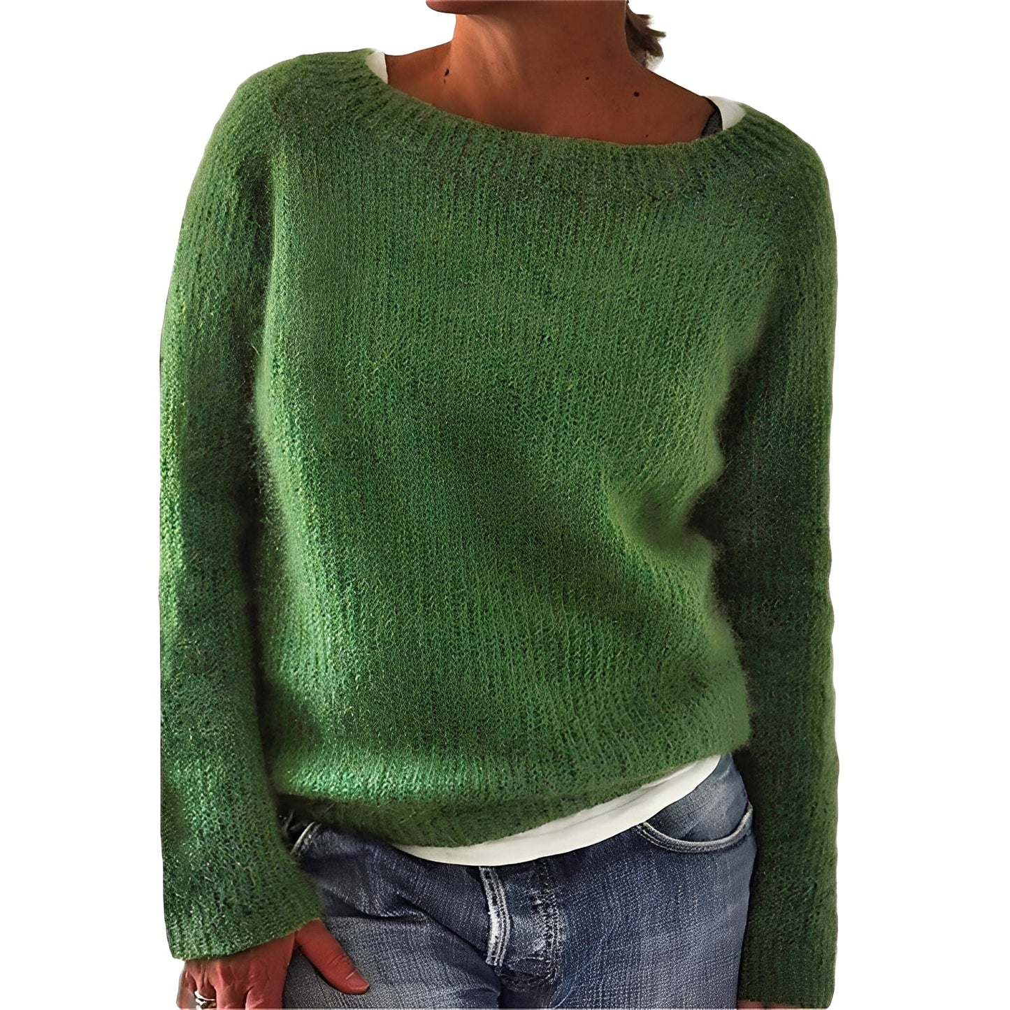 Angelia - Bequemer, warmer Damenpullover aus weichem Strick
