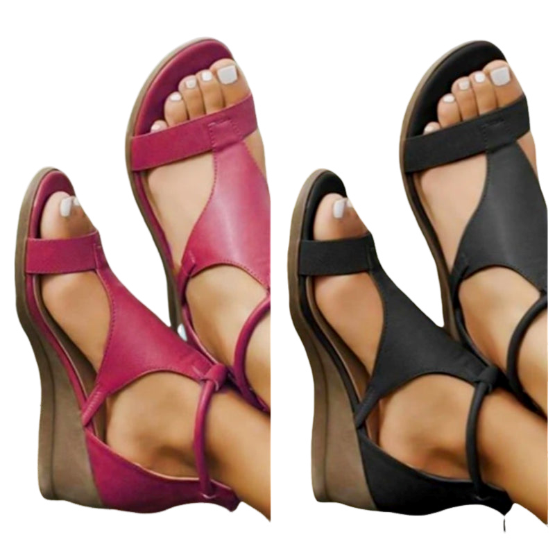 Anne – Orthopädische Ledersandalen mit Absatz