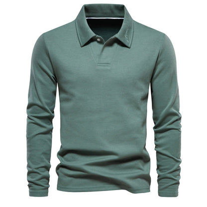 Elvin - Lockeres, klassisches Langarm-Poloshirt für Herren