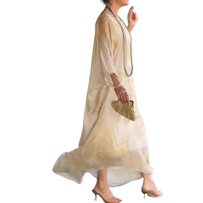 Aurora – Elegantes Seidenkleid aus zartem Chiffon