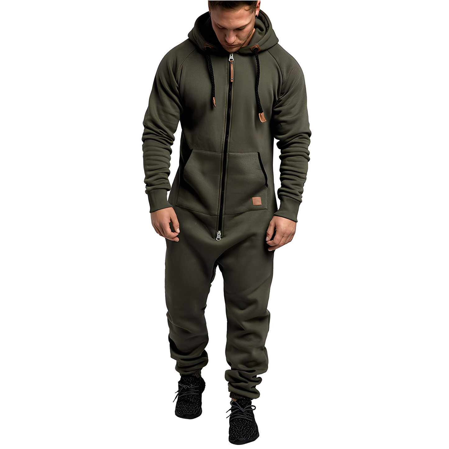 Benson - Bequemer Herren-Fleece-Overall mit Kapuze