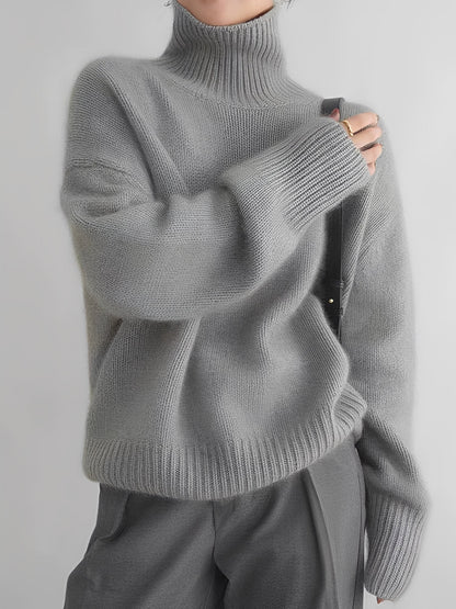 Natalia - Eleganter Damen-Kaschmir-Rollkragenpullover