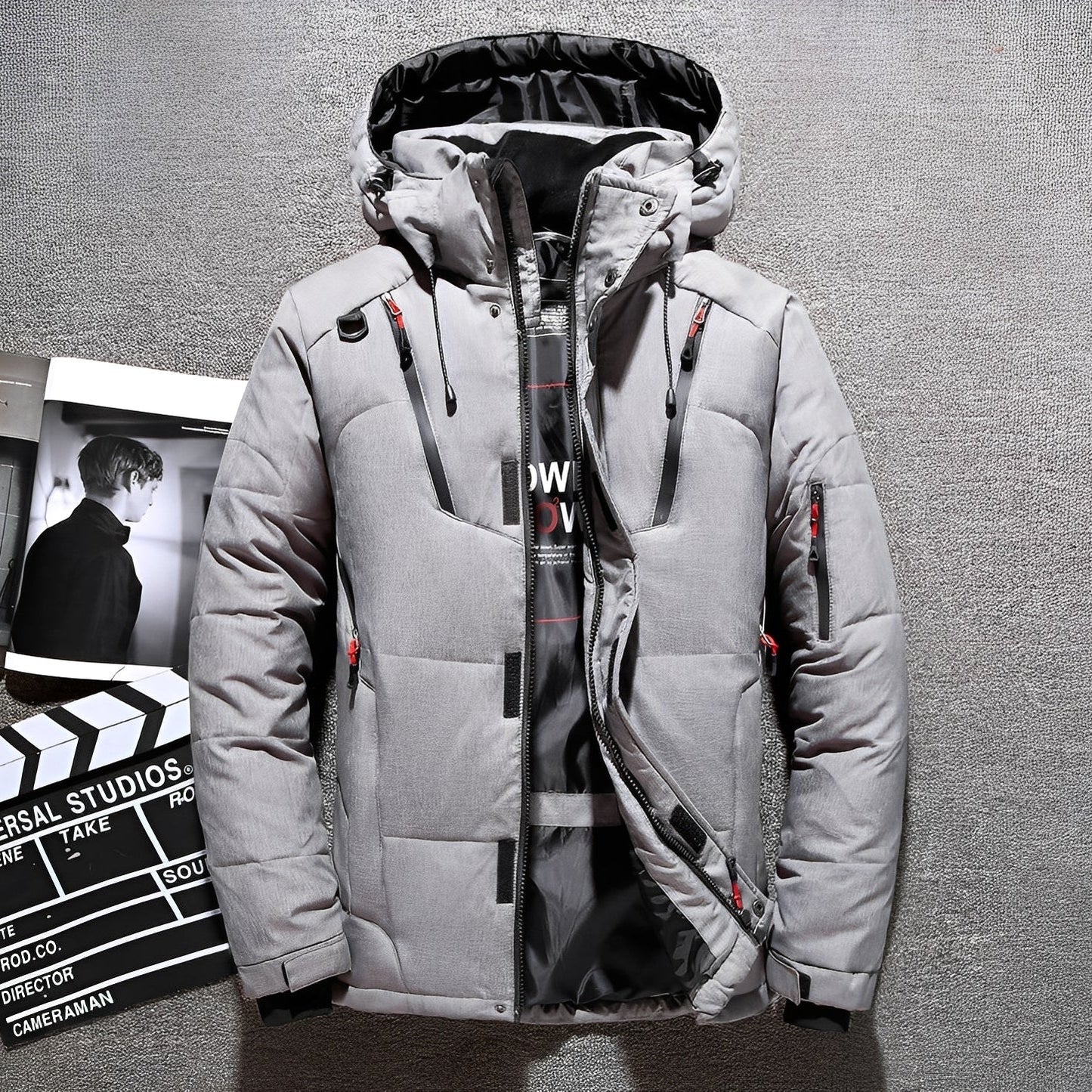 Damian - Modische Herren-Kapuzenjacke mit vielen Taschen