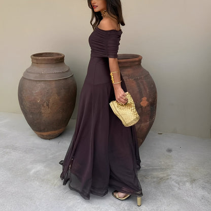 Eunice - Damen-Maxikleid aus elegantem Mesh