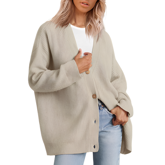 Christal - Bequemer, weit geschnittener Damen-Cardigan