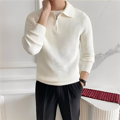 Justin - Eleganter Herrenpullover mit Zipper